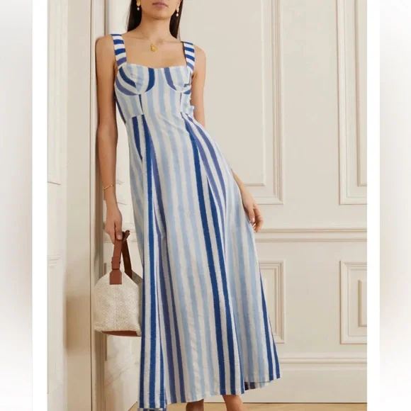 ❤️ Azzurra Cutout Striped Maxi Dress